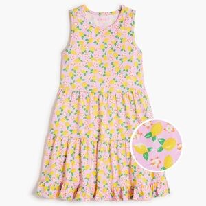 Colorful Lemon Print Kids Dress